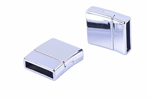 Konmay CLP1309R 5 Sets 15.X3.0Mm Rhodium Glue-In Style Jewelry Magnetic Clasps cover