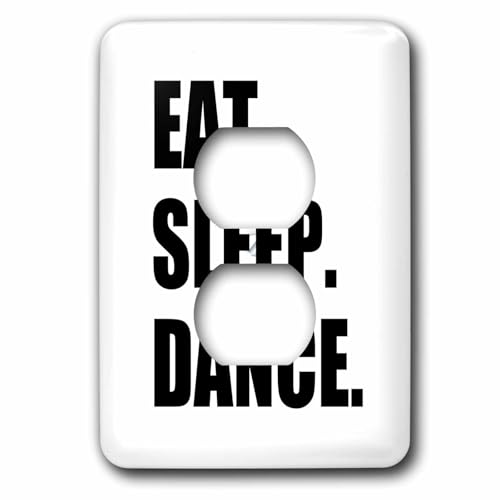 3dRose Eat Sleep Dance - passionate about dancing - fun 2 plug outlet cover