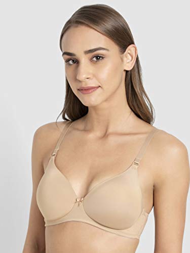 Image of Jockey 1819 Women's Wirefree Padded Microfiber Nylon Elastane Stretch Full Coverage Multiway Styling T-Shirt Bra with Magic Under