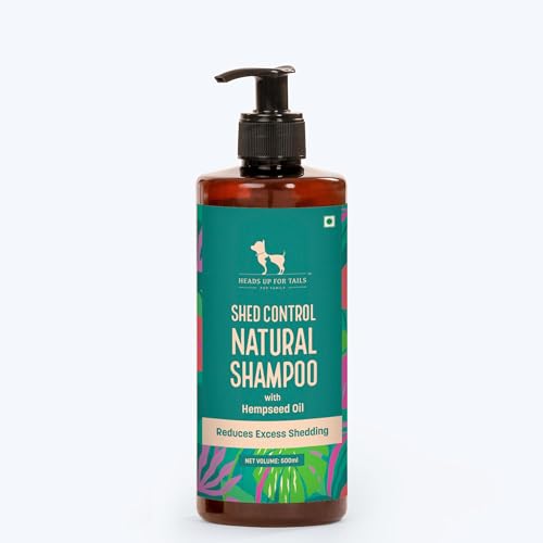Image of HUFT Shed Control Natural Shampoo for Dogs (Over 12 Weeks) - Hempseed Oil - 500ml | Pet Shampoo for Shedding Control | Best for Labrador, Pomeranian & German Shepherd | for All Breeds