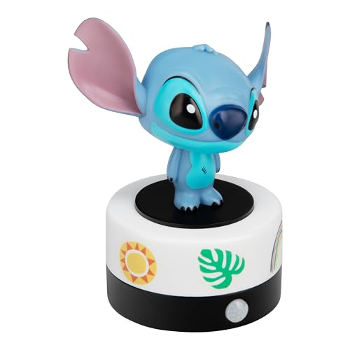 Paladone Disney Stitch Bewegungsmelder Raumwächter und Nachtlicht offiziell lizenzierte LED-Lampe und Sicherheitsalarm für Kinderzimmer Teenager und Zuhause tolle Geschenkidee