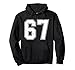 Vintage 67 Distressed Number Meme Matching Group Retro Pullover Hoodie