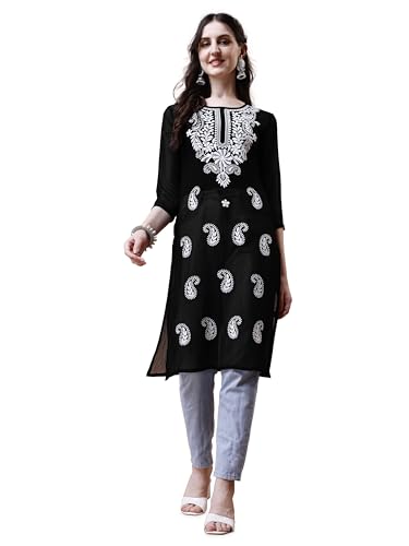 Image of EthnicJunction Women's Georgette Straight Fit Tunic Tunic