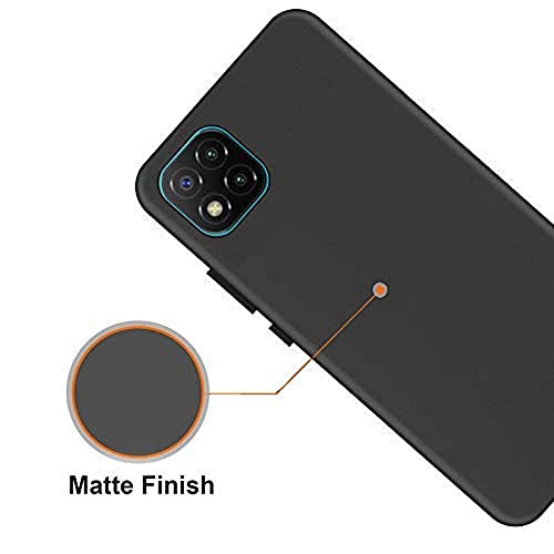 Image of Mobile Back Cover Case for Poco C3 (Silicone Case|CameraProtection|Black SC1510)