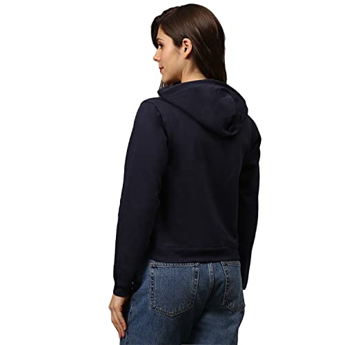 Image of Campus Sutra Cotton Women Hooded Sweatshirt