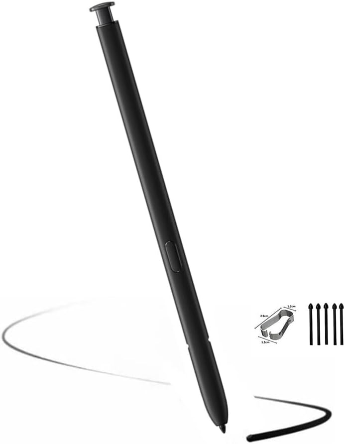 Miniatura 1 de Para Galaxy S23 Ultra Stylus Pen (Sin Bluetooth) Reemplazo para Samsung Galaxy S23 Ultra 5G Stylus Pen Reemplazo Touch Pen + Puntas (negro)