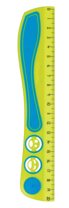 Righelli Maped Kidy'Grip - Set 2 Pezzi (20cm E 30cm) | Antiscivolo, Morbidi E Precisi | Per Scuola E Disegno