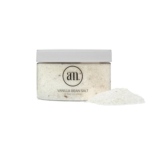 AM VANILLA BAKING SALT | Universal Baking Salt | All-Natural Blend of Gourmet Flake Kosher Salt Cane Sugar Madagascar Vanilla | Created by Chef Marco and Aubrey Niccoli (14.5 Ounce)
