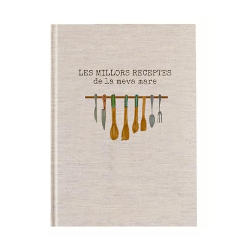 Sphinge Recetario personalizado de cocina Receptari personalitzat cuina | Castellano o català | Libro de recetas en blanco para escribir | Personalizado con tu texto preferido