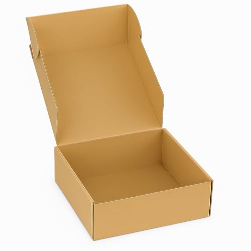 Image of BonKaso Brown Flap Corrugated Boxes | 5x5x2 Inches | Pack of 50 | Eco-Friendly & Recyclable