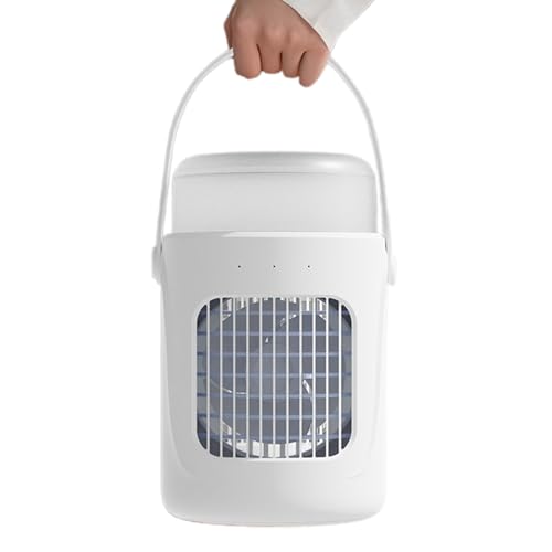 Enfriador De Aire Portátil Para Habitación - Acondicionador Portátil Personal Para Escritorio - Enfriador Silencioso Recargable con 3 Velocidades para Dormitorio Camping Auto Residencia
