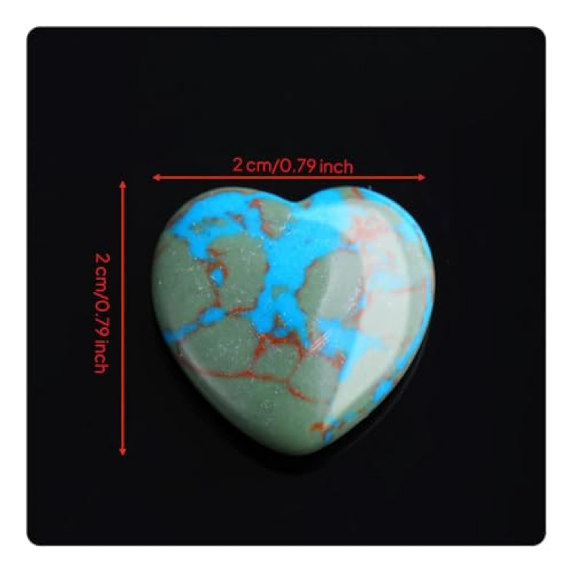 Polished Surface Holeless Heart Charm, Colorful Crystal for DIY