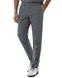 33,000ft Herren Golf Hosen Atmungsaktive Golf Stretchhose Schmale Passform Schnelltrockende Golf Trousers Slim fit Stretch Lange Golfhosen Aschegrau 36W*30L