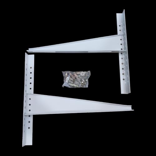 Image of Zigma Air Conditioner AC stand Outdoor for 1 Ton, 1.5 Ton, 2 Ton AC Stand, Heavy Duty AC Outdoor Unit Stand Wall Mounting Bracket Special Coated (Size: Stand L-47cm, Taper L-39, Weight 2.5kg)