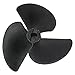 Heyiarbeit 3Pcs 3 Blades Propellers for Ship Model RC Boat Propeller Model Black CCW Positive Paddle 55mm Diameter 40mm Pitch 4.8mm Hole Dia
