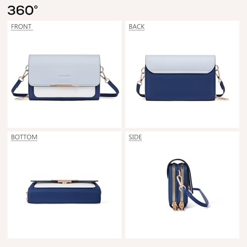 Image of Roulens Small Crossbody Bag for Women,Cell Phone Purse Women's Shoulder Handbags Wallet Purse with Credit Card Slots