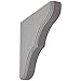 Ekena Millwork BKTWD02X10X10STPG Stratford Wood Vintage Decor Bracket, 1 3/4"W x 10"D x 10"H, Pebble Grey