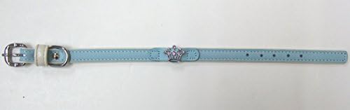 ONS Leather Charm Crown L Blue (Cats & Ultra Small Dog Collars)