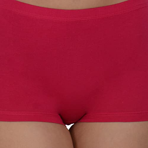 Image of EVA & JOY Women's Cotton Solid Mid-Rise Boyshort Panty
