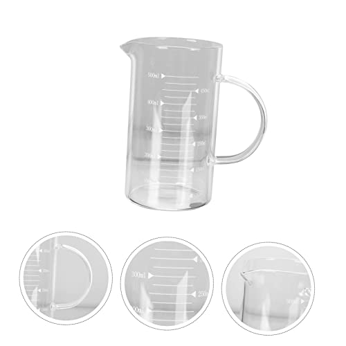 Vaso de vidrio resistente al calor con marcas de medida para cocina 4