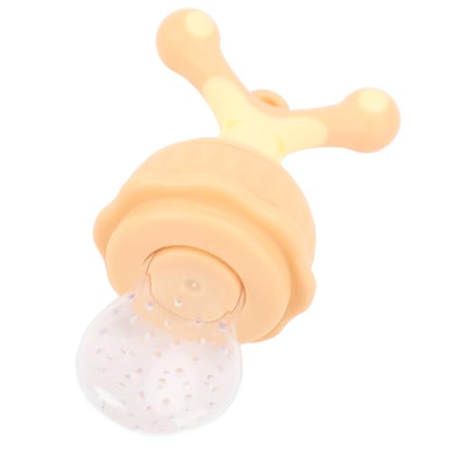 Fdit Chupete Alimentador de Alimentos para Bebés de Silicona de Primera Calidad para el Desarrollo Bucal Infantil, Fácil de Limpiar, para Alimentador de Malla para Bebés (naranja vibrante)