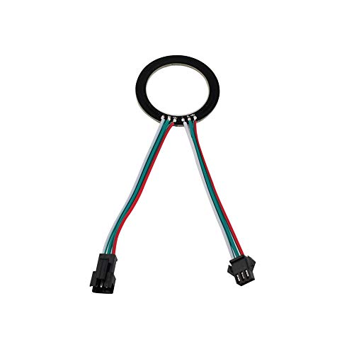Image of 2PCS 16-LED WS2812B 5050 RGB Individually Addressable Pixel Light Ring, Full Color Programmable LED Module DC5V with Integrated Driver for Arduino Raspberry Pi Pico DIY Projects