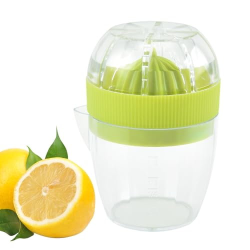 Exprimidor manual - Exprimidor manual con taza medidora y colador, herramienta de cocina portátil, exprimidor multifuncional, exprimidor de limones para el hogar