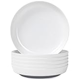 Webbylee Juego de cuencos de melamina para pasta de 8.25 pulgadas, 6 a 28 onzas, cuencos grandes de melamina, cuencos duraderos para servir cereales, frutas, sopa, lo suficientemente profundos para