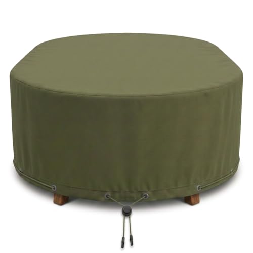 We-cover Housse de Protection pour Salon de Jardin Ovale - Vert Kaki - L 270 x l 150 x h 78 cm
