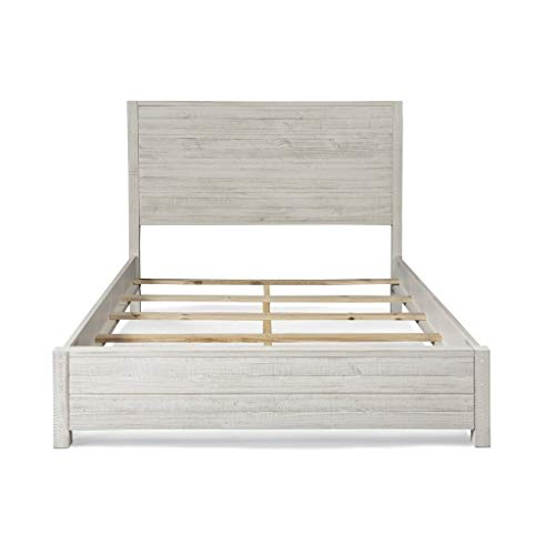 Grain Wood Furniture Montauk Solid Wood Bed, Full Size, Rustic Off