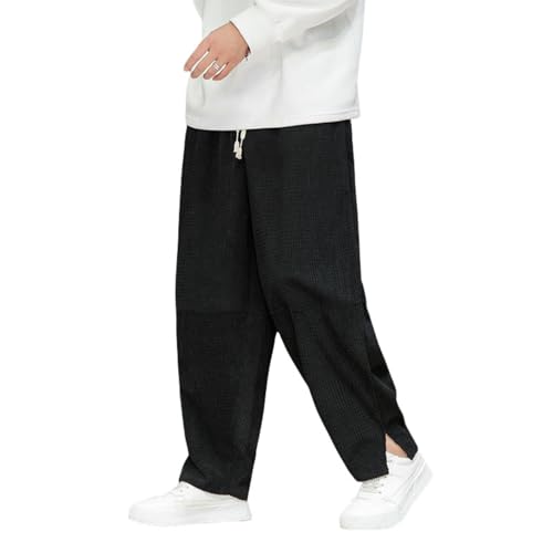 Men's Autumn Winter Chinese Style Trendy Embroidery Corduroy Casual Pants