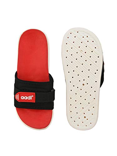 Image of AADI Men's Synthetic Leather Daily Use Casual Sliders /Flip Flop & Slippers