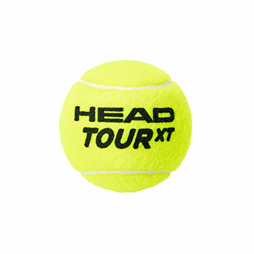 Image of HEAD Tour XT Tennis Balls | for Professional Tournaments | Superior Touch | Optimized Control | Extended Longevity | Recommended for Hot Temperatures & Fast Clay & Hard Courts | 12 Balls (4 Cans)