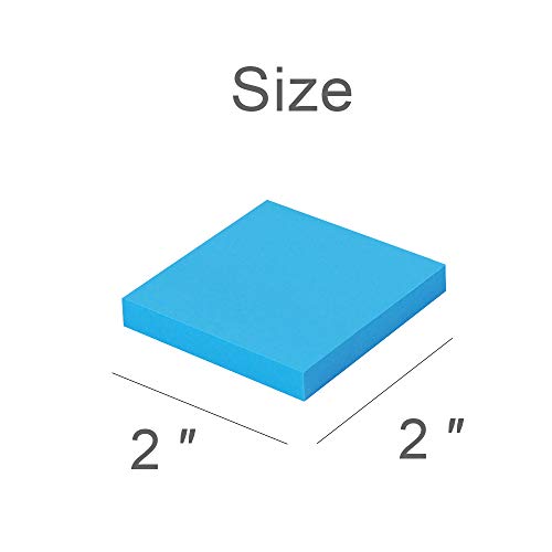 Image of Vanpad (24 Pack) Sticky Notes 2x2 in Bright Stickies Colorful Super Sticking Power Memo Pads Strong Adhesive 64 Sheets /pad