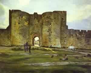Peinture à l'huile de collection Le Port d'Aigues Mortes 1867 Frédéric Bazille