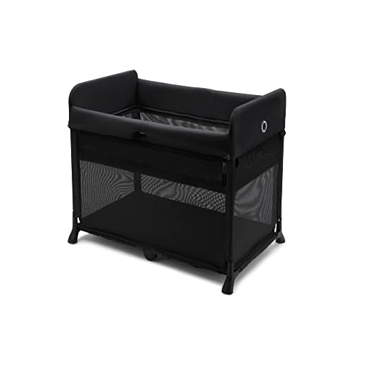 Bugaboo Stardust, 2 en 1: Cuna De Viaje Compacta con Colchón y Patio de Juegos Plegable, Ligero, Desde Recién Nacido hasta Niños Pequeños, Negro