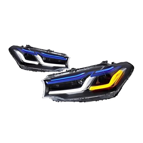 Phares LED pour BMW Série 5 G30 de 2017 à 2020 avec clignotants dynamiques