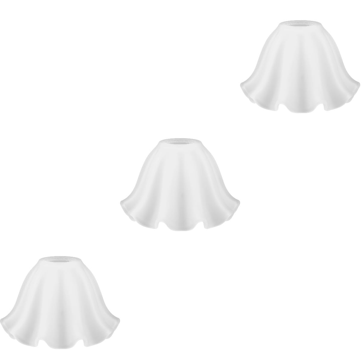 Hemobllo 3pcs Replacement Glass Flower Lamp Shade Decorative Light Cover for Wall Lamp Glass Lampshade