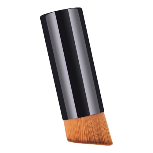 Brocha de maquillaje para mujeres y niñas, brocha de maquillaje de cabeza redonda, brocha de maquillaje en ángulo, brocha iluminadora, brocha facial