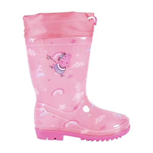 CERDÁ LIFE'S LITTLE MOMENTS - Botas de Agua Niña de Peppa Pig con Stopper Regulador para Mayor Ajuste y Minimizar la Entrada de Agua - Licencia Oficial Hasbro