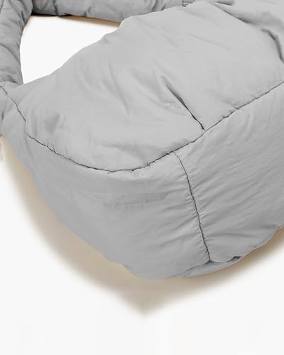 Image of NEWBELLA Women's Puffy Shoulder Bag Soft Nylon Lightweight Ruched Crescent Purse with Multiple Pockets for Travel Work