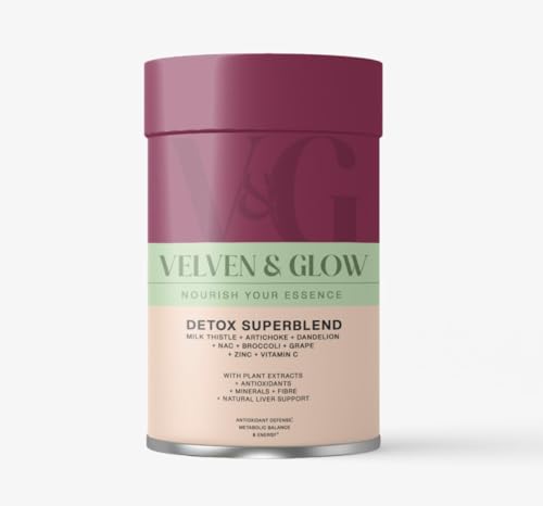 Cardo Mariano Alcachofa y Diente de León + Cola de Caballo - Liver Detox Complex Drenante Apoyo Retención Líquidos en Abdomen y Piernas Mujer + Hígado + Digestión - 135g Polvo Sabor Naranja | Velven
