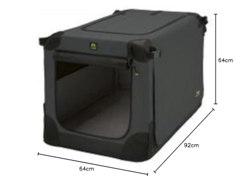 Maelson Soft Kennel Faltbare Hundebox -anthrazit- L 92 - (92 x 64 x 64 cm)