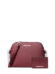 Silver-tone Hardware/Mk Embossed Glitter/Oxblood