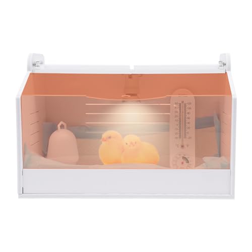 Pratica scatola per allevamento di pulcini con fonte di calore regolabile e ventilazione: l'incubatrice per polli in PVC/acrilico offre un clima di allevamento controllato per pulcini, anatroccoli o uccelli ornamentali in case o piccole aziende agricole.