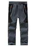 HFDWYJKinder Softshell Winter Outdoor Hosen Fleece Gefüttert Jungen Softshellhose Kinder Ski Hosen Für Kinder Schneehose Mädchen Kinder-Funktionshose Kinder
