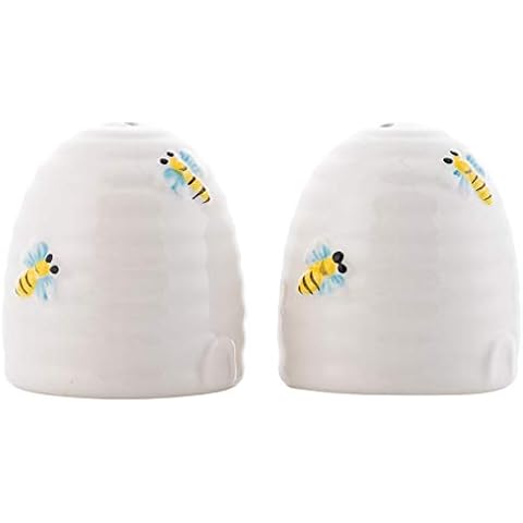 Home Essentials and Beyond Honey Bee Beehive Salt and Pepper Shakers 86503 2.2 Inches x 2.2 Inches x 2.4 Inches Cover