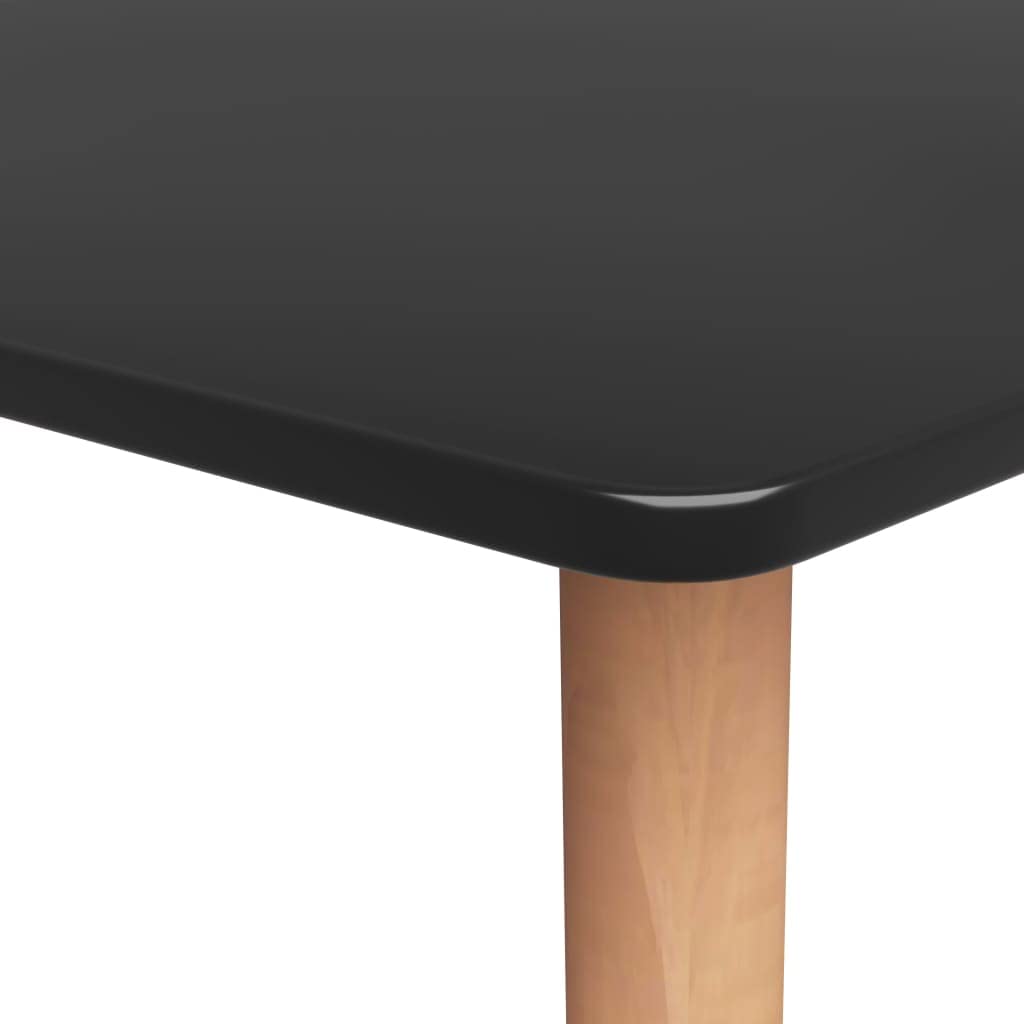 Juego de 7 piezas de bar en blanco y negro con mesa de tablero de fibra de densidad media y patas de metal y taburete de bar con respaldo para instalaciones modernas