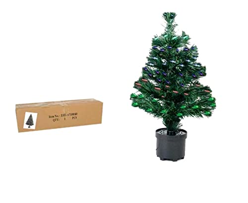 Mini árbol de Navidad ,Árbol de Navidad de Escritorio de Fibra óptica Artificial 40cm