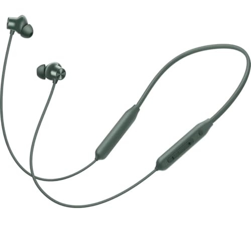 Image of Z2 ANC Bluetooth Neckband Earphones, Green | 12.4mm Bass Drivers, 45dB Active Noise Cancellation, 28H Battery Life, Fast Charging, Lightweight Flexible